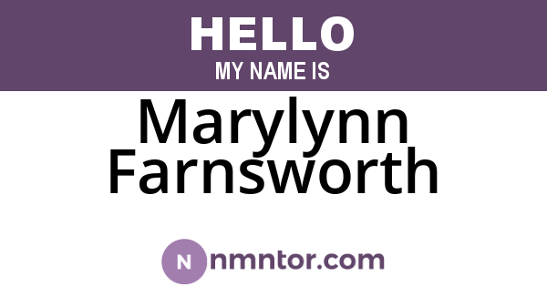 Marylynn Farnsworth