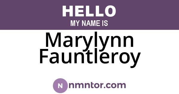 Marylynn Fauntleroy