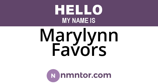 Marylynn Favors