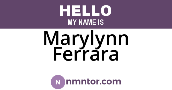 Marylynn Ferrara