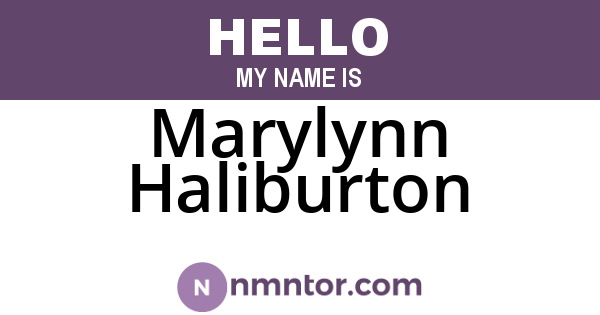 Marylynn Haliburton