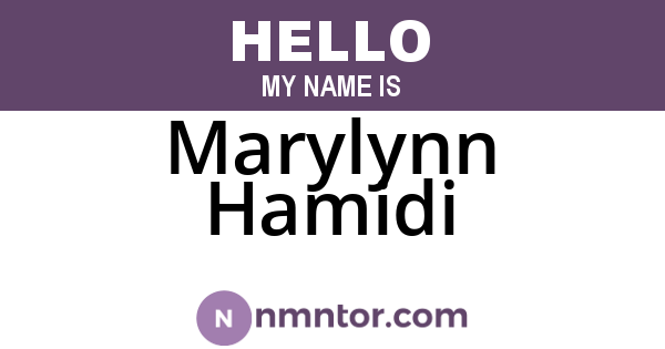 Marylynn Hamidi