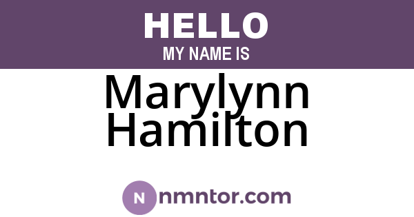 Marylynn Hamilton