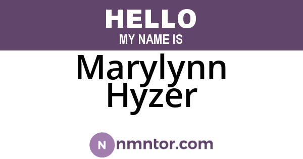 Marylynn Hyzer