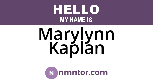 Marylynn Kaplan