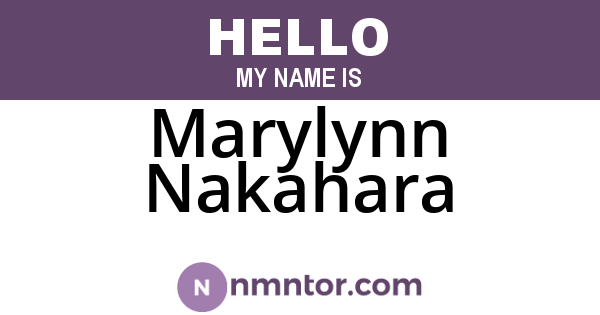 Marylynn Nakahara