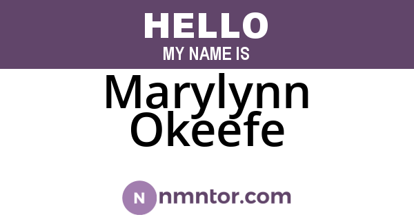 Marylynn Okeefe
