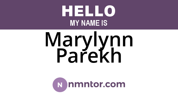 Marylynn Parekh