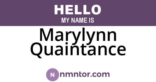 Marylynn Quaintance