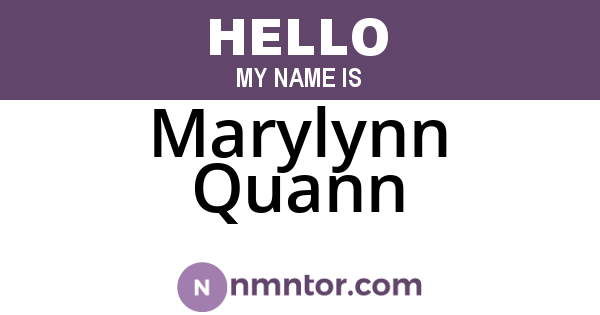 Marylynn Quann