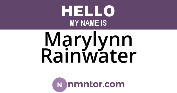Marylynn Rainwater
