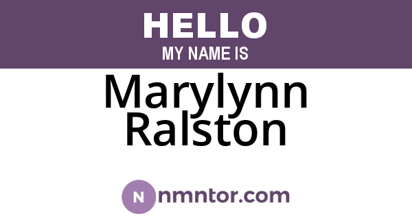 Marylynn Ralston