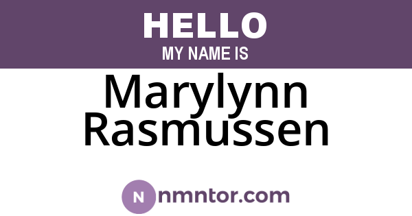 Marylynn Rasmussen