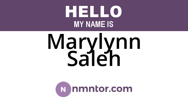 Marylynn Saleh