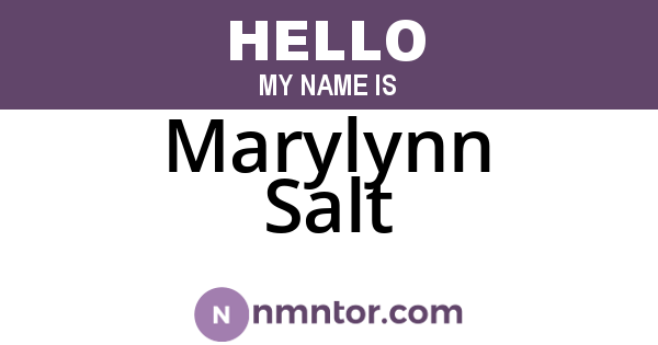Marylynn Salt