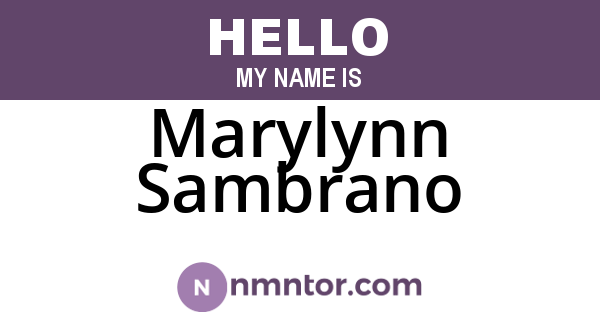 Marylynn Sambrano