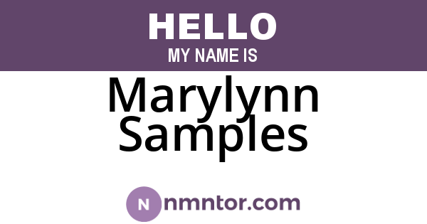 Marylynn Samples