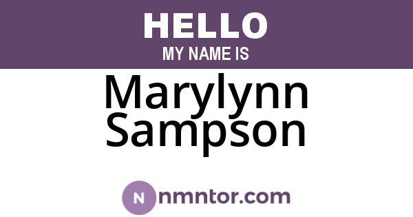 Marylynn Sampson