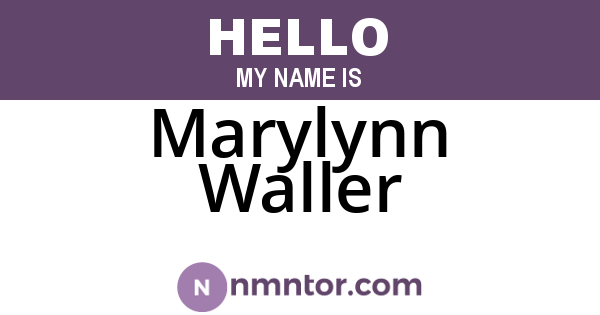 Marylynn Waller