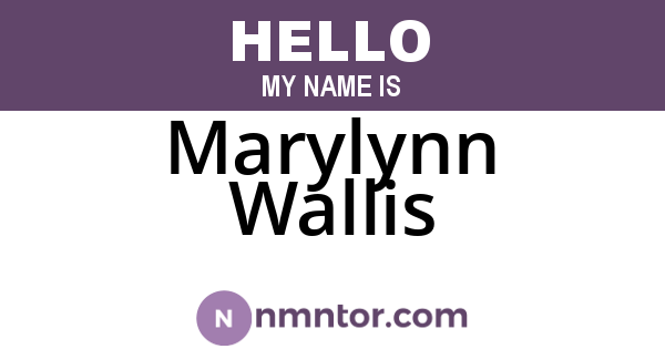 Marylynn Wallis