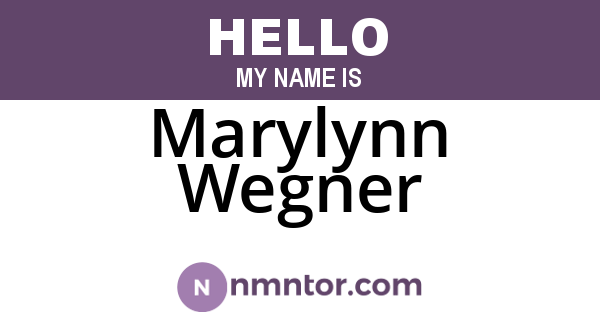 Marylynn Wegner