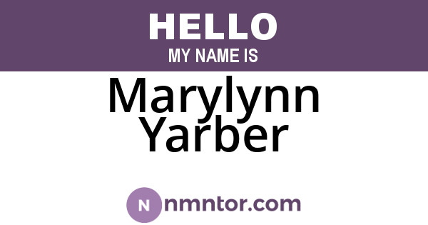 Marylynn Yarber