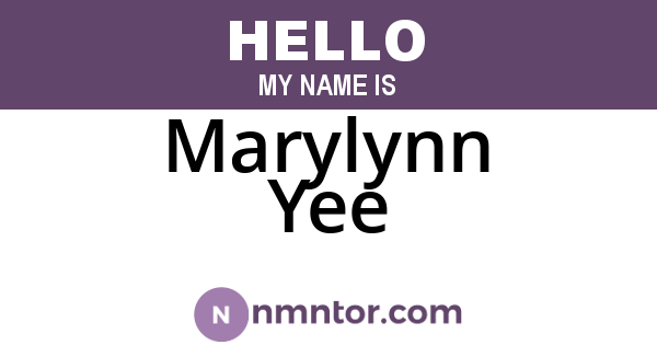Marylynn Yee