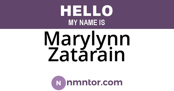 Marylynn Zatarain
