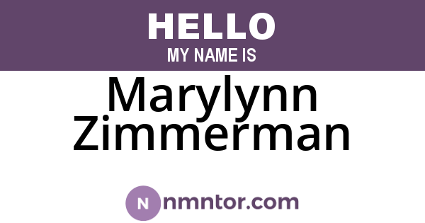 Marylynn Zimmerman