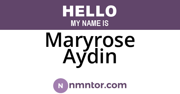 Maryrose Aydin