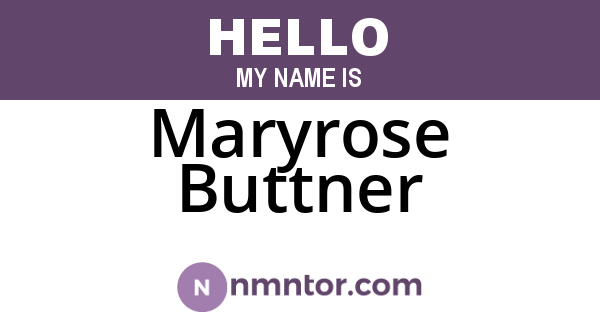 Maryrose Buttner