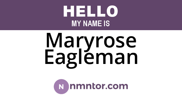 Maryrose Eagleman