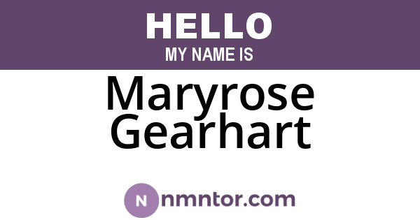 Maryrose Gearhart
