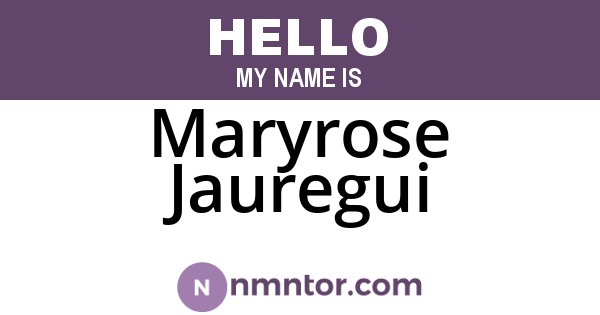 Maryrose Jauregui