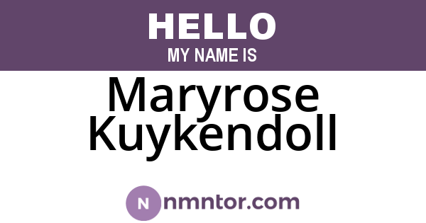 Maryrose Kuykendoll