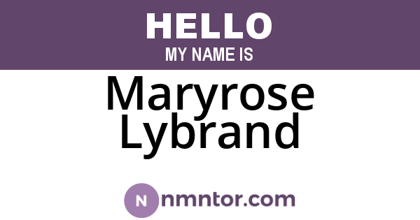 Maryrose Lybrand
