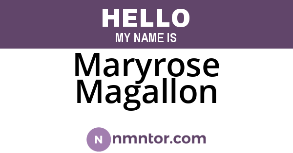 Maryrose Magallon