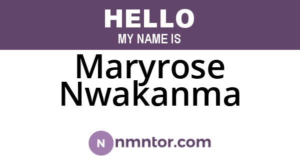 Maryrose Nwakanma