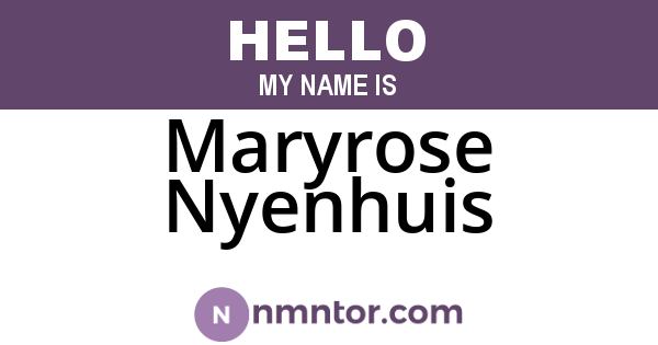Maryrose Nyenhuis