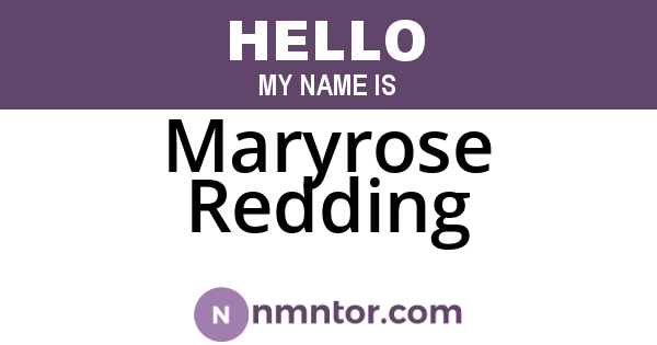 Maryrose Redding