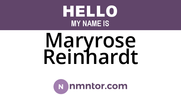 Maryrose Reinhardt