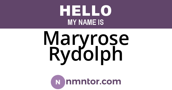 Maryrose Rydolph