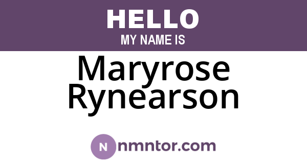 Maryrose Rynearson
