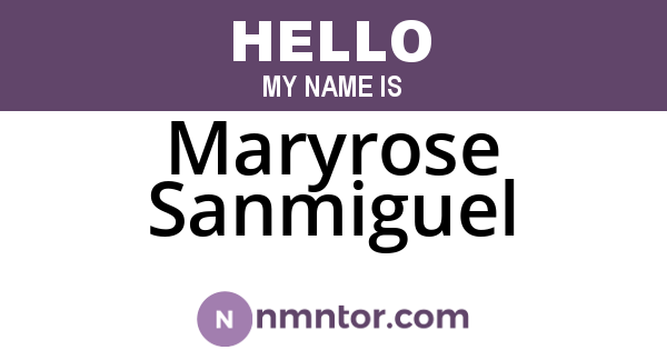 Maryrose Sanmiguel
