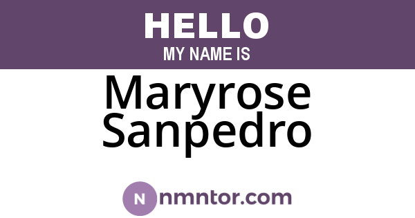 Maryrose Sanpedro