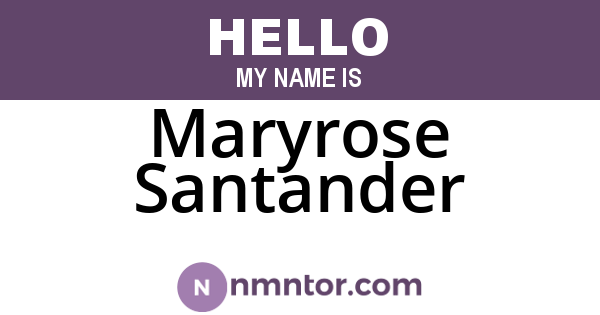 Maryrose Santander