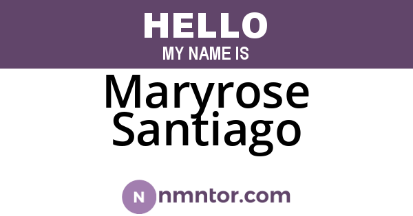 Maryrose Santiago