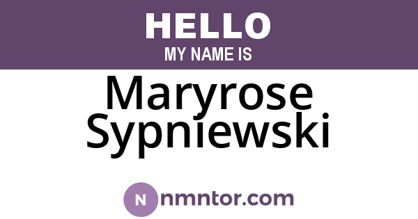 Maryrose Sypniewski