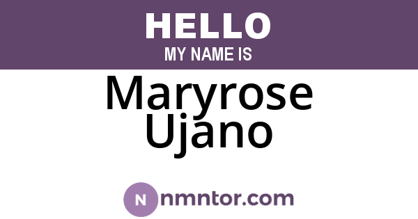 Maryrose Ujano