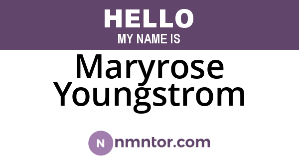 Maryrose Youngstrom